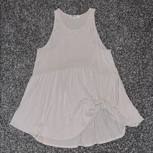 ANDREE BY UNIT Pale Blush Knot-Front Swing Tank